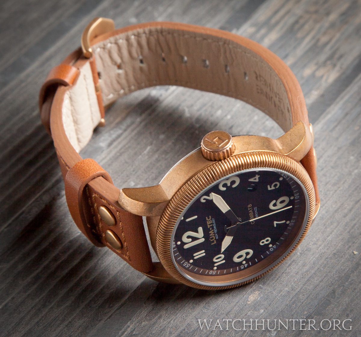 lum tec bronze watch