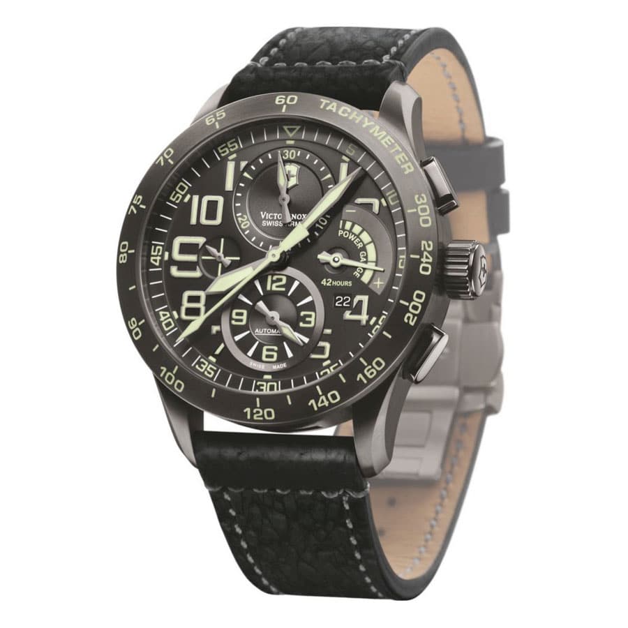 Victorinox airboss mach 6 mechanical black chronograph dial men's shop watch 241447.1